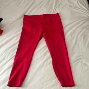 red fabletics leggings